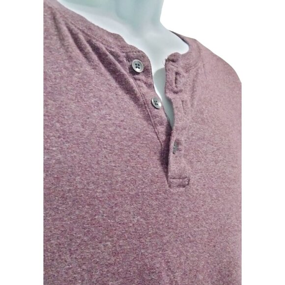 Apt.9 XXL Premier Flex Heathered Henley Burgundy T-Shirt - Picture 4 of 7
